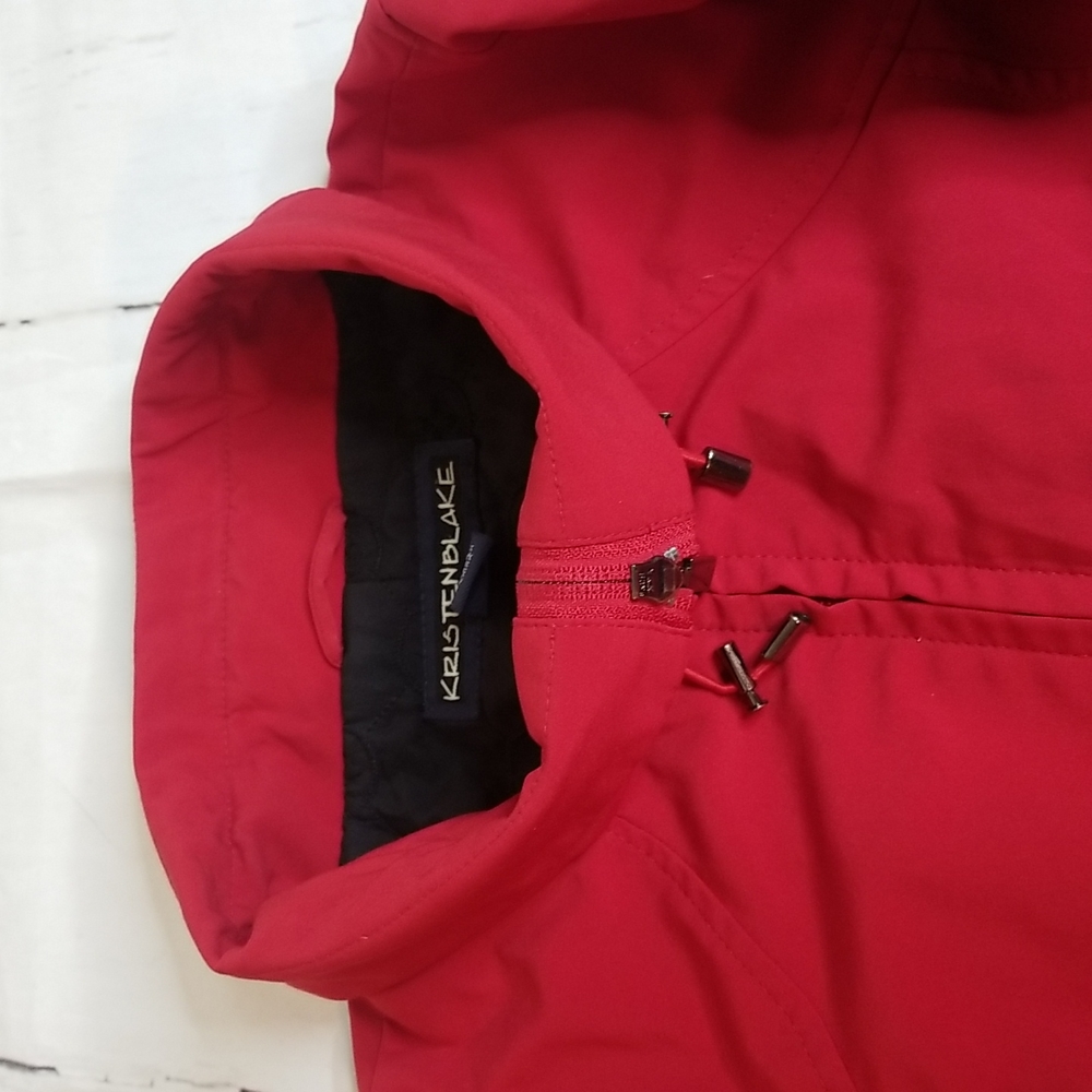 SOLD! IP Kristen Blake Red Fall Duffle Coat - Picture 6 of 15